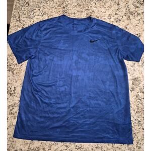 Nike Dri Fit Athletic T-Shirt Men's 2XL Blue Crew Neck Short Sleeve